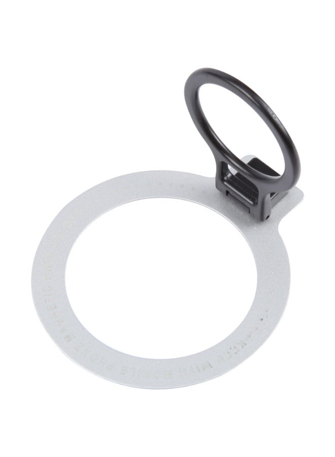 هيدج حامل هاتف مغناطيسي حلقي وحامل MagSafe، حامل هاتف محمول فائق النحافة من سبائك الزنك، قابل للدوران 360 درجة، متوافق مع هواتف MagSafe وحافظاتها، أسود اللون - Image 2