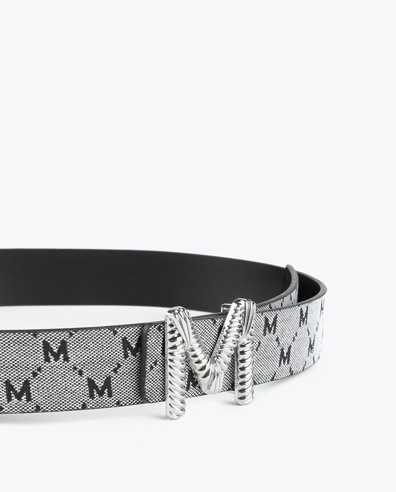 Lola Casademunt Grey and black reversible belt