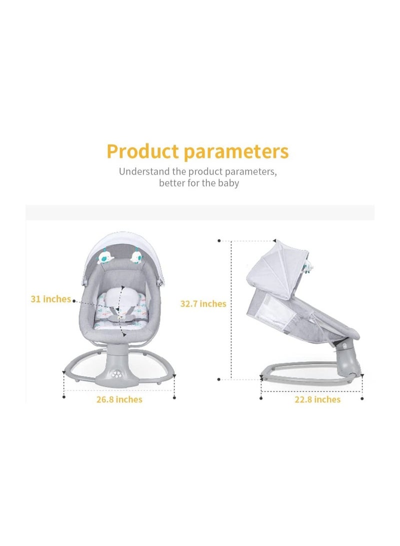 Baby Swing for Infants Rocking Chair with Remote Control 3-in-1 Adjustable backrest Baby Bouncer Electric Adjustable Rocking Chair - Image 4