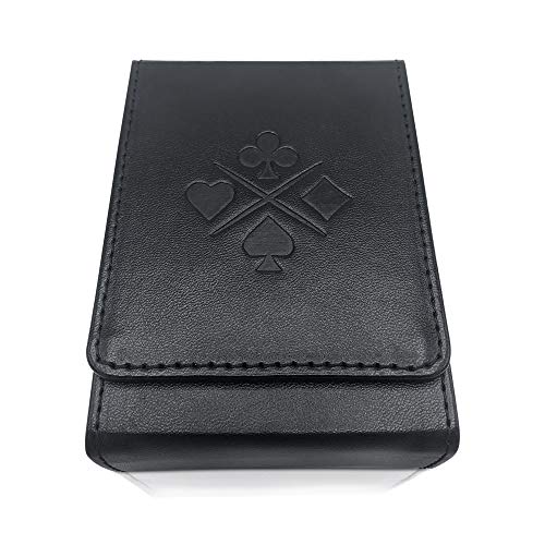 Luck Lab Single Deck Leather Playing Card Case/Holder - Black- Fits Poker and Bridge Size Cards - Image 2