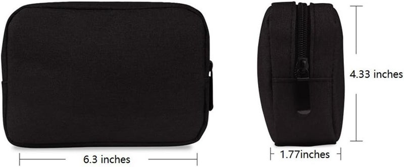 ERCRYSTO Universal Electronics/Accessories Soft Carrying Case Bag, Durable & Light-weight,Suitable for Out-going, Business, Travel and Cosmetics Kit (Small-Black) - Image 2