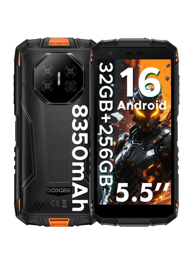 DOOGEE Fire 3 Ultra Rugged Smartphone, 8350mAh Battery, Android 15, UNISOC T7200 Octa-Core Processor, 5.5 Inch IPS HD+ Display, 32GB（6+26）+256GB Storage, 16MP+20MP Camera, Widevine L1, Fingerprint ID, Face Unlock, NFC - Image 1