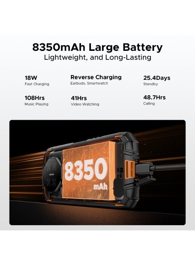 DOOGEE Fire 3 Ultra Rugged Smartphone, 8350mAh Battery, Android 15, UNISOC T7200 Octa-Core Processor, 5.5 Inch IPS HD+ Display, 32GB（6+26）+256GB Storage, 16MP+20MP Camera, Widevine L1, Fingerprint ID, Face Unlock, NFC - Image 5