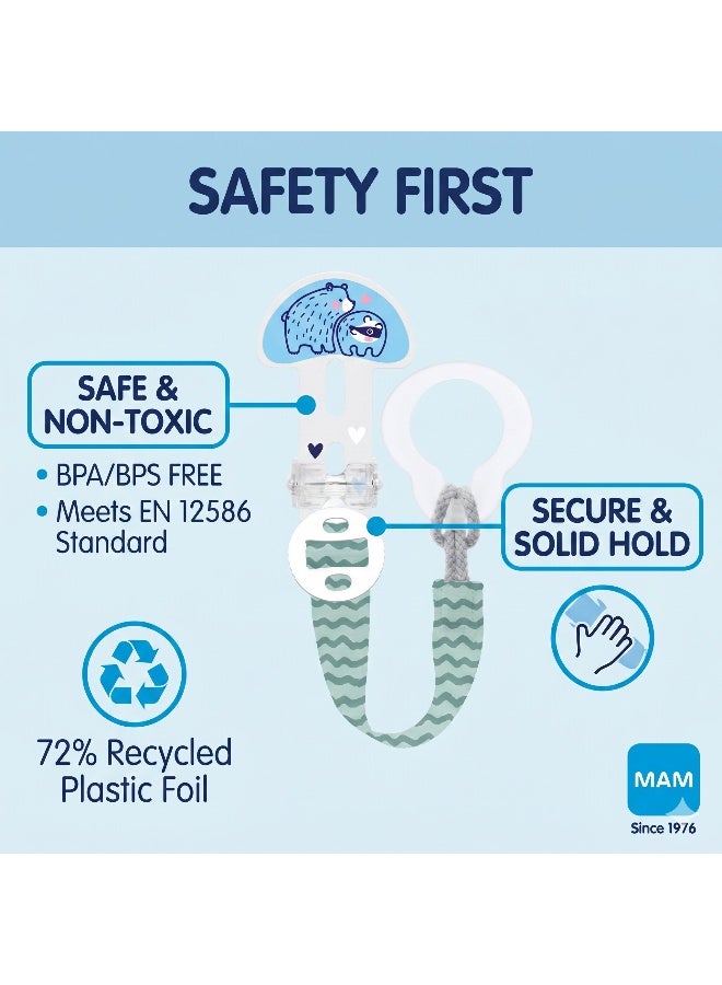 MAM Clip It! Adjustable Pacifier Holder Clip, Boy - Image 5