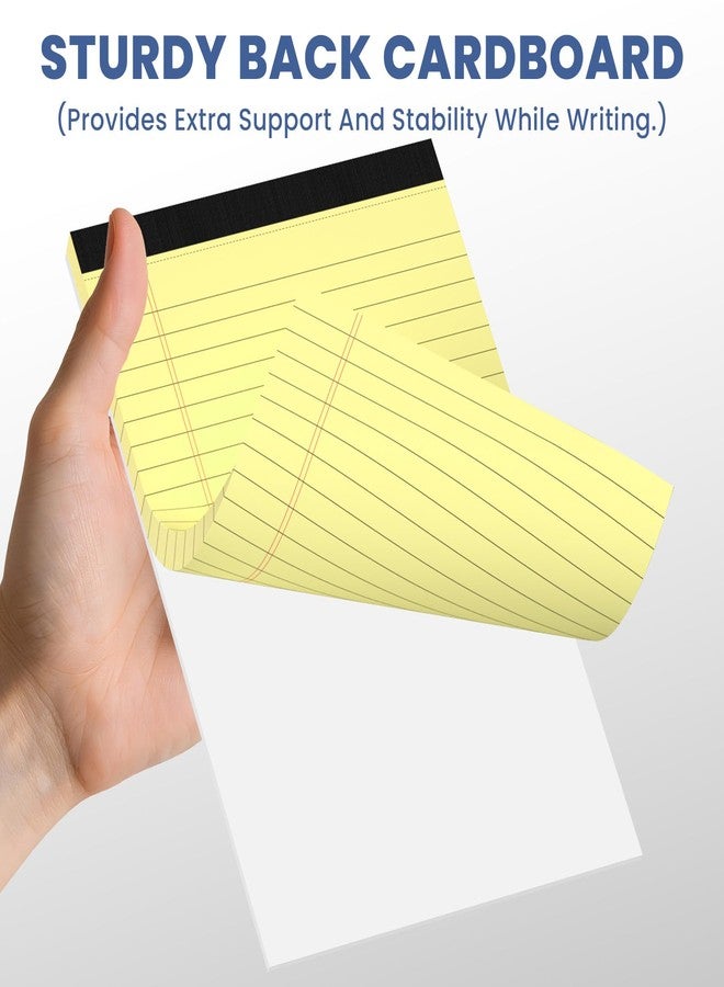 Ciphyfee 6pcs Small Note Pads, Yellow Notepads 5x8 College Ruled Notebook, Writing Pads 5 x 8, Legal Pads, Pad Paper Perforate Notebooks for Work, Message, School, Office Supplies,30 Sheets/Pack - Image 5