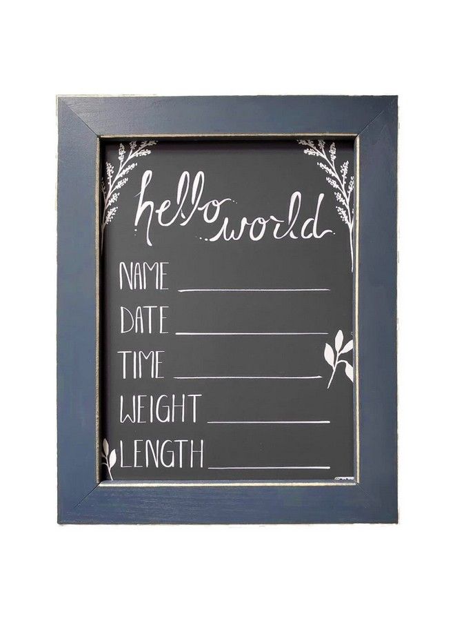 Cohas Hello World Newborn Baby Announcement Sign With Chalkboard Style Surface 5 By 7 Inches White Marker - Image 4