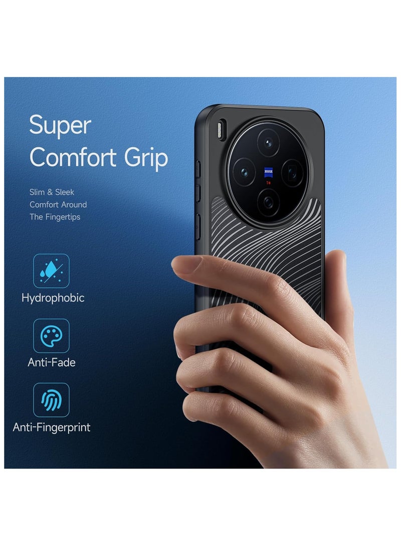 general Transparent Protective Case Compatible with Vivo X300 Sleek lines with a matte-finish transparent back cover Fingerprint-resistant and drop-proof PC+TPU shock-absorbing protective case - Image 2