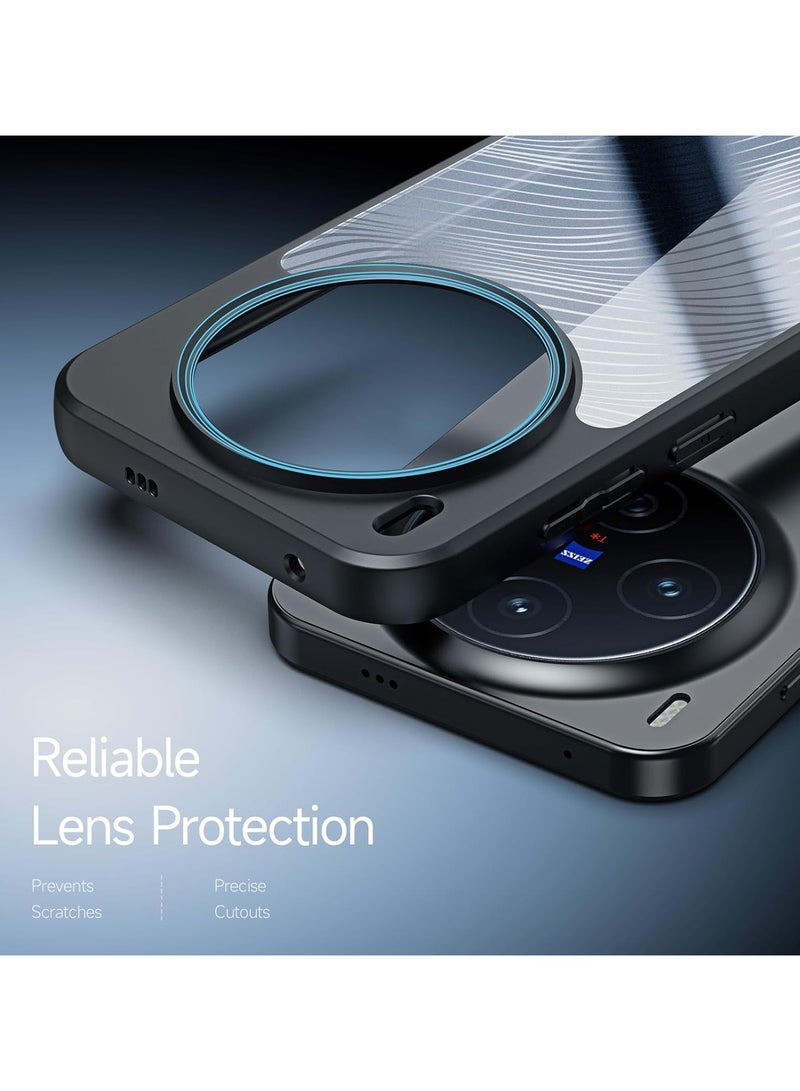 general Transparent Protective Case Compatible with Vivo X300 Sleek lines with a matte-finish transparent back cover Fingerprint-resistant and drop-proof PC+TPU shock-absorbing protective case - Image 3