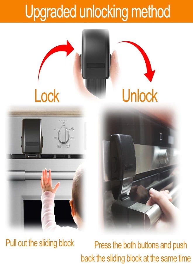 PILISPARK 2 PCS Oven Lock Child Safety, Air Fryers Oven Front Door Lock Child Safety for Toddlers, Easy to Install Oven Safety Locks & Dishwasher Door Lock for Baby Safety - Image 5