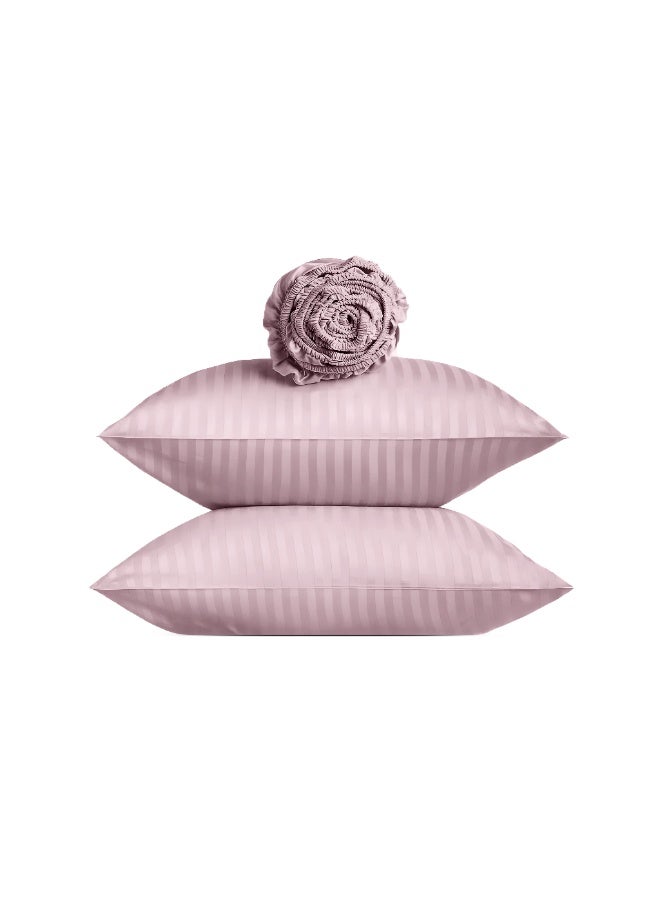 ريلاكس طقم ملاءات سرير فاخر ممتاز - ملاءة سرير فائقة النعومة، تسمح بمرور الهواء، ولطيفة على البشرة، مزودة بجيوب مطاطية عميقة، تتضمن غطاء وسادة واحد وملاءة سرير واحدة، لون كشمير، 120 × 200 سم - Image 1