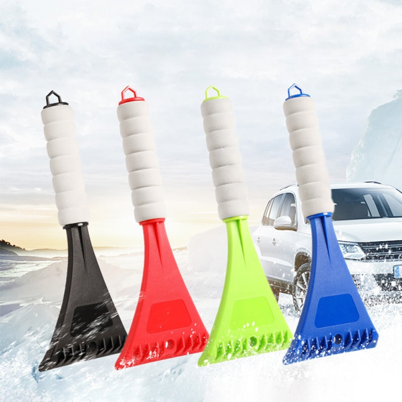 Car Ice Scraper 10.8*3.2*27Cm 32Mm Eva Foam Non-Slip Handle - Rounded Scratch-Proof Edge Snow Remover for Car Windshield Deicing Frost Scraping Snow Shoveling - Image 2
