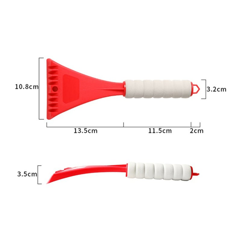 Car Ice Scraper 10.8*3.2*27Cm 32Mm Eva Foam Non-Slip Handle - Rounded Scratch-Proof Edge Snow Remover for Car Windshield Deicing Frost Scraping Snow Shoveling - Image 3
