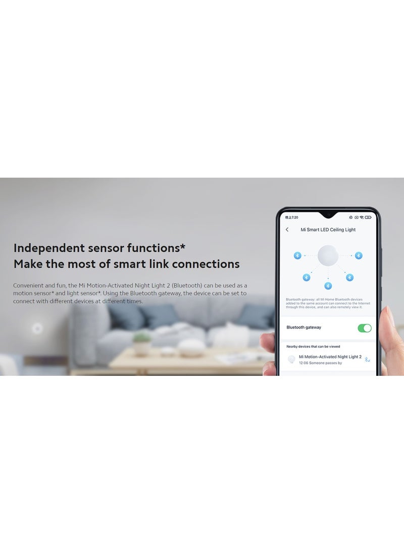 Xiaomi Xiaomi Motion-Activated Night Light 2 Bluetooth 3-in-1 smart light for lighting, motion detection and light detection  - Image 4