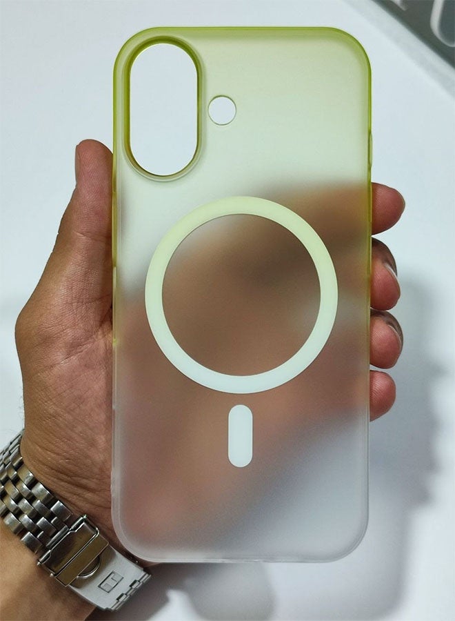 MagSafe Case for iPhone 16, Slim Semi-Transparent Case, Shockproof, Scratch and Fingerprint Resistant, Supports Magnetic Wireless Charging - Green - Image 1