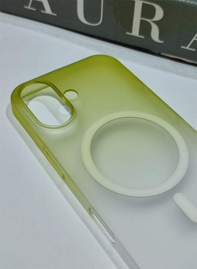 MagSafe Case for iPhone 16, Slim Semi-Transparent Case, Shockproof, Scratch and Fingerprint Resistant, Supports Magnetic Wireless Charging - Green - Image 3