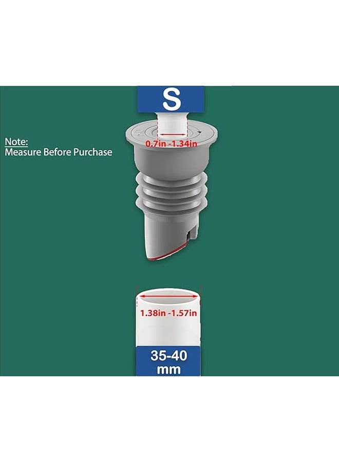 مانع تسرب خرطوم تصريف الغسالة. سدادة تصريف أرضية، غطاء مانع تسرب أنبوب الصرف الصحي. مانع تسرب سيليكون لأنبوب تصريف الحوض، مانع تسرب أنبوب تصريف حوض الغسيل (35-40 مم) - Image 2
