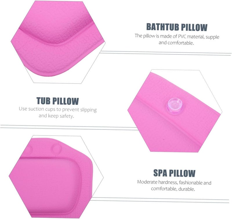 GALPADA Bath Pillow Suction Cups, PVC Foam Tub Pillow for Shoulder Support, Home and Hotel Bathtub Accessory for Relaxing Spa Bath Use - Image 4