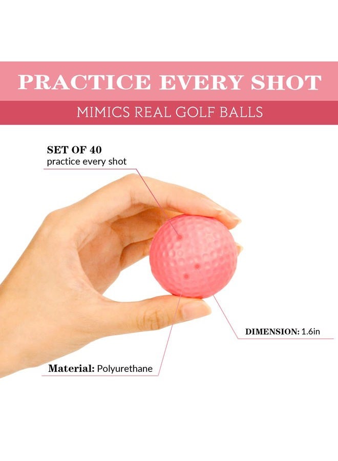 Bac-kitchen 40 Pack Foam Golf Practice Balls - Realistic Feel and Limited Flight Training Balls for Indoor or Outdoor - Image 3