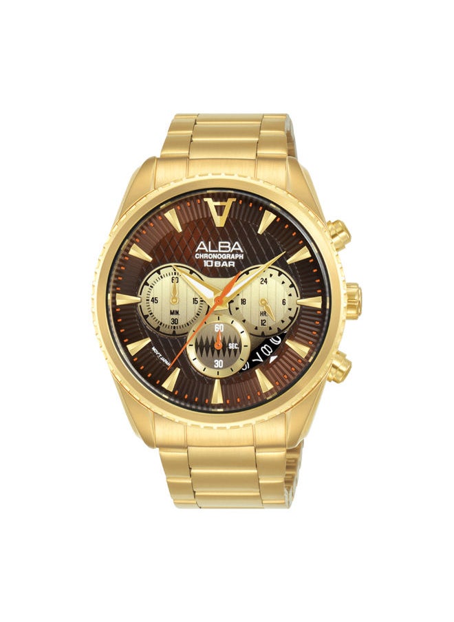 Alba Stainless Steel Chronograph Wrist Watch AT3J10X1 