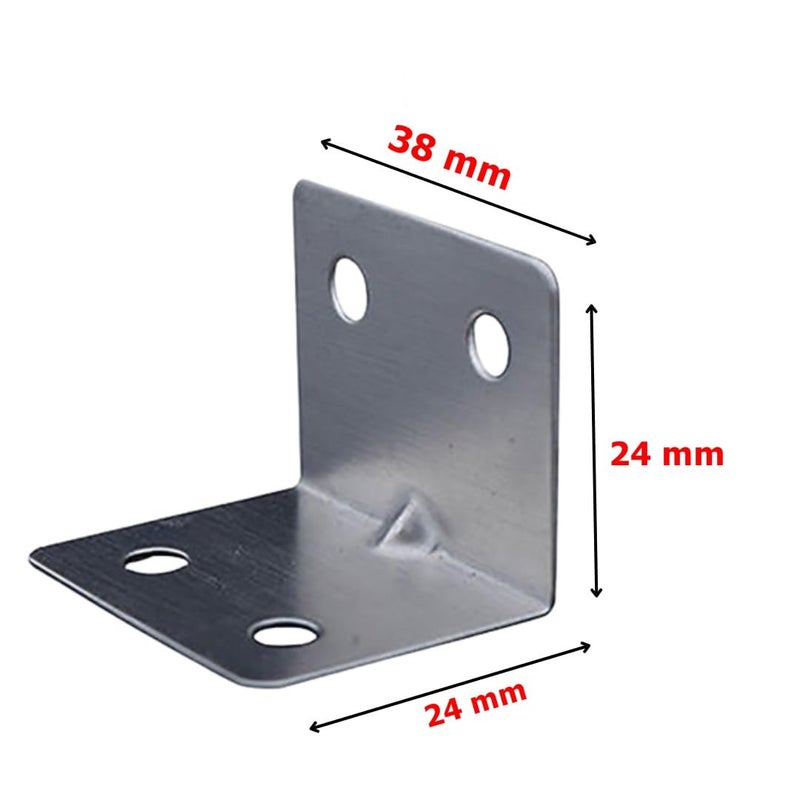 MHS L Metal Bracket 1 X 1 X 15 Inch Pack of 12 HeavyDuty Silver Finish Ideal for Shelves and Furniture - Image 2