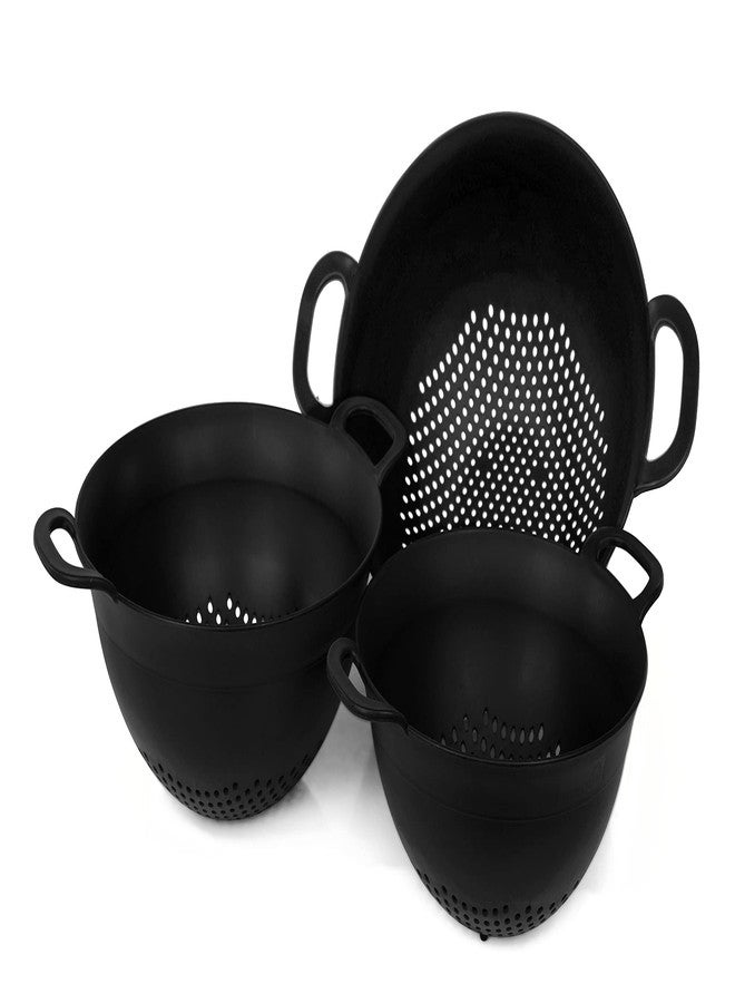 Mintra Office Mintra Home Colanders 3pk (Assorted 3pk, Black) - Image 2