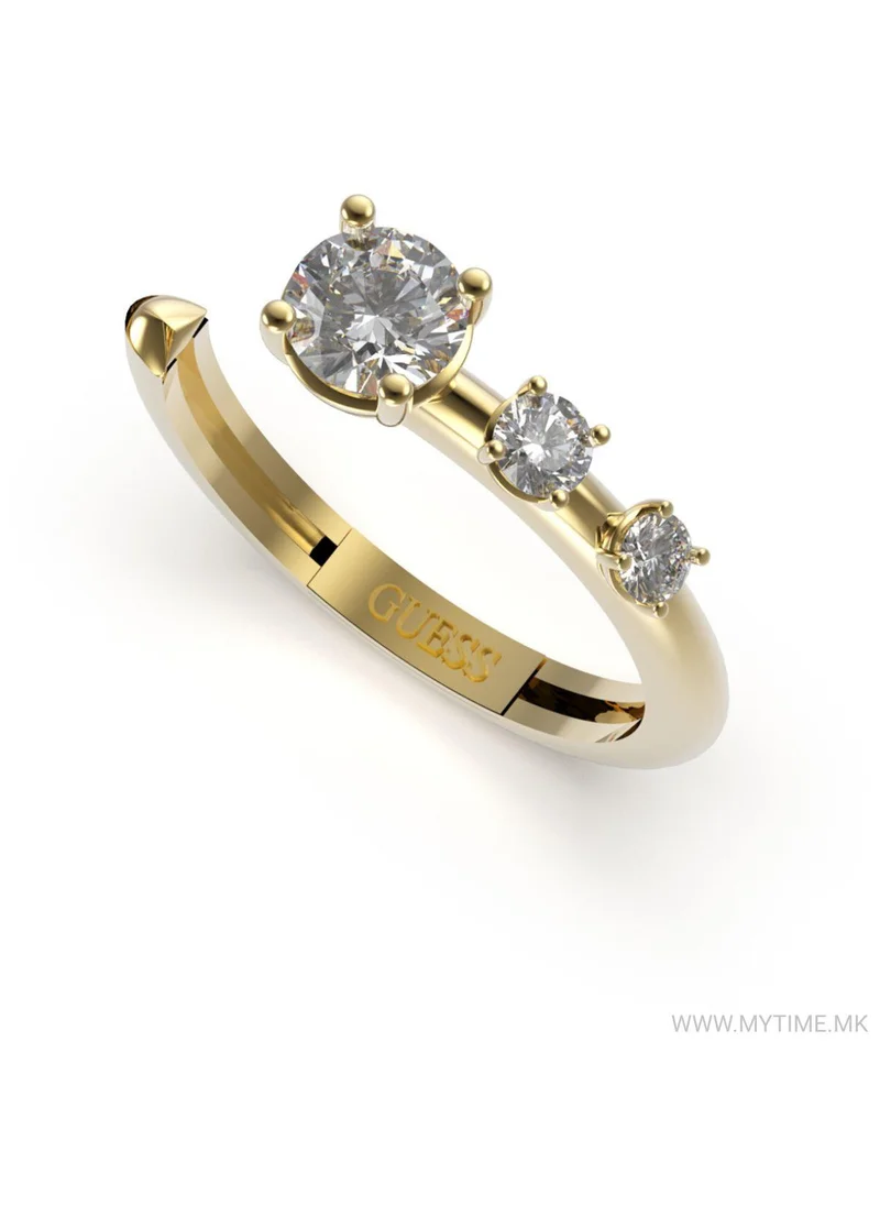 جس Crystal Detail Single Circle Ring
