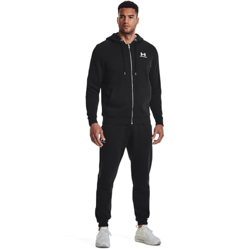 Under Armour Men's Essential Fleece Joggers, Black, XL - Image 5