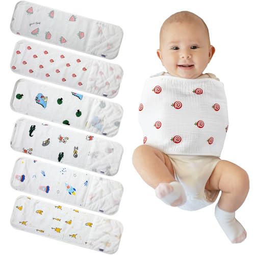 Funnysoft 6 Pcs Newborn Snuggle Strap Adjustable Arms Swaddle Band Baby Belly Band Arms Safe Swaddle Sleep Wrap Blanket for Newborn Infant Boy Girls (Cute Classic Style) - Image 1