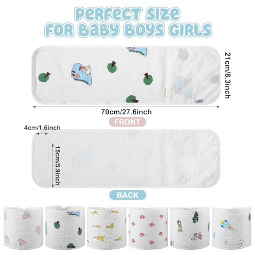 Funnysoft 6 Pcs Newborn Snuggle Strap Adjustable Arms Swaddle Band Baby Belly Band Arms Safe Swaddle Sleep Wrap Blanket for Newborn Infant Boy Girls (Cute Classic Style) - Image 2