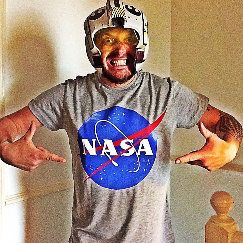 Norman Long American Nasa Astronaut Joint Short-Sleeved T-Shirt Men'S White Ins Super Cotton Summer Fashion - Image 5