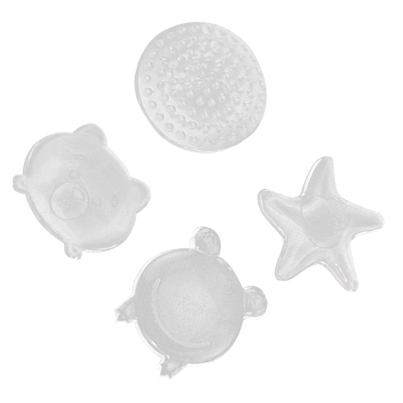 8 Pcs PU Wall Protectors Self-adhesive Transparent Bumper Guard Removable Pasted Door Stoppers (Sea Star, Frog, Bear, Round Style) - Image 2
