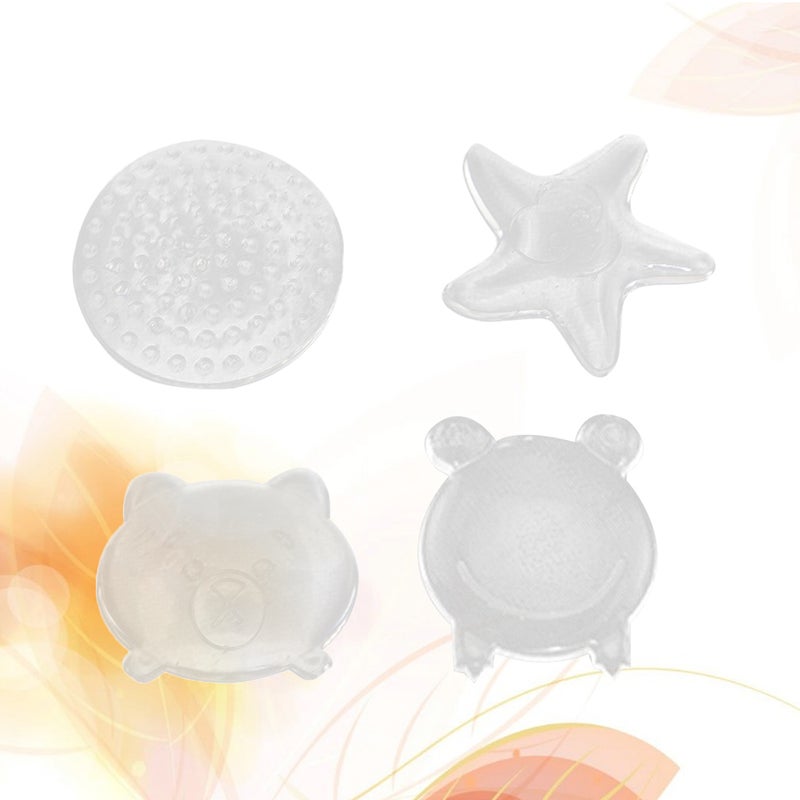 8 Pcs PU Wall Protectors Self-adhesive Transparent Bumper Guard Removable Pasted Door Stoppers (Sea Star, Frog, Bear, Round Style) - Image 4