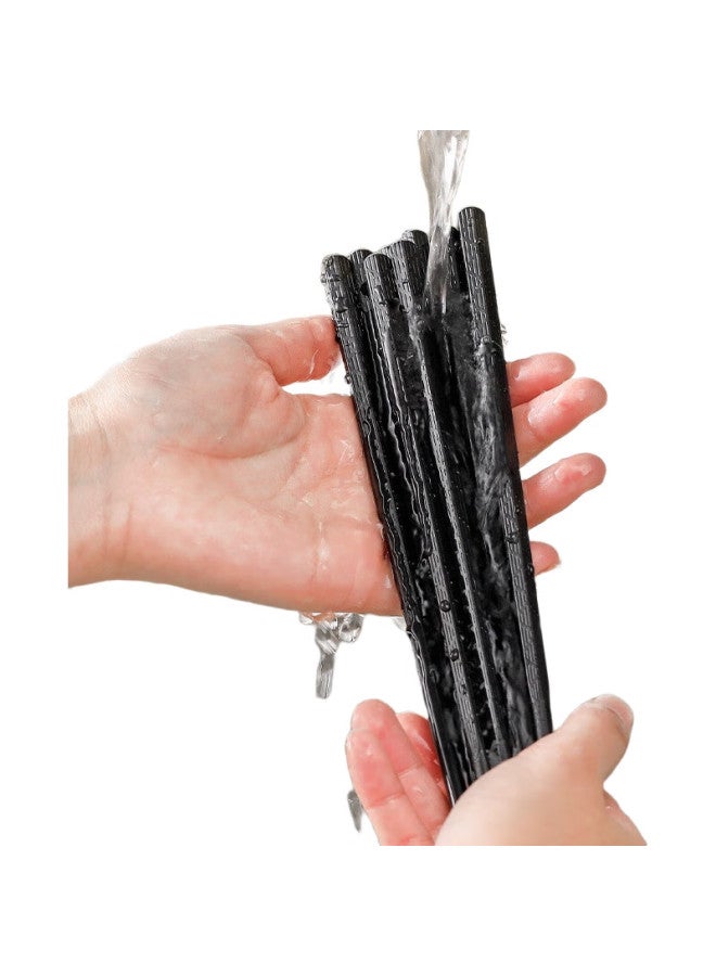 SUPOR Chopsticks, Alloy Chopsticks, Non-Slip, Anti-Mold, Heat-Resistant, Household Chopsticks, Black, 10 Pairs, Tk2062E - Image 1