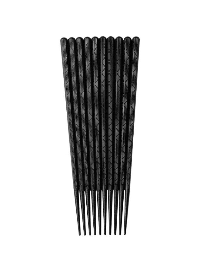 SUPOR Chopsticks, Alloy Chopsticks, Non-Slip, Anti-Mold, Heat-Resistant, Household Chopsticks, Black, 10 Pairs, Tk2062E - Image 2