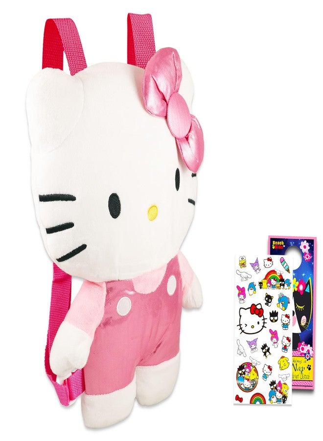 Hello Kitty Plush Backpack Set - Bundle of Plushie Doll with Adjustable Straps Plus Stickers and More | Hello Kitty Gifts - Image 1