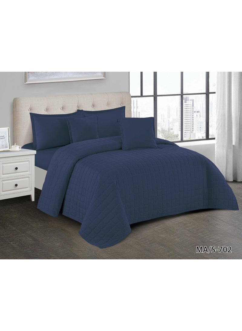 مون مفرش سرير نفرين فندقي مضغوط يتكون من 6 قطع ليمنحك صيف منعش، لحاف مقاس 250x230 سم - Image 1