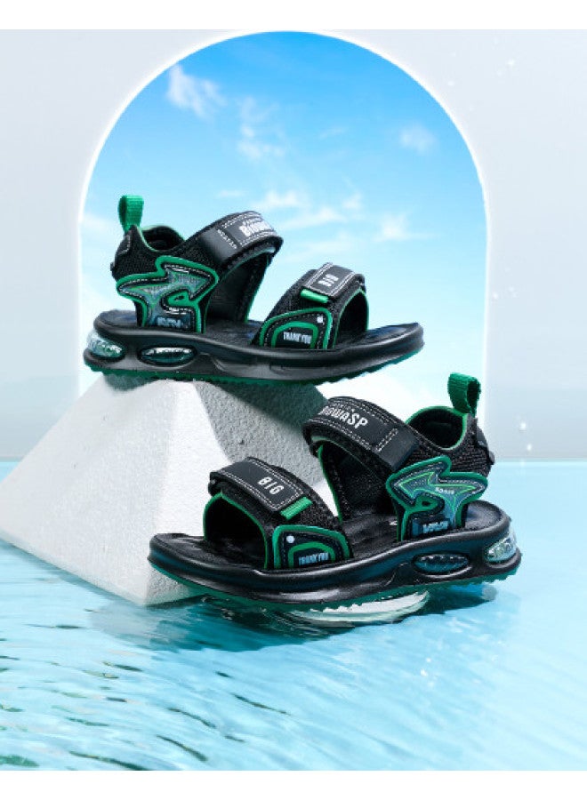 Bumblebee Kids' Sandals, Children's Breathable Open-toe Beach Shoes, Boys' Hollow-out Summer Sandals For Big Kids & Elementary School Students - Image 1