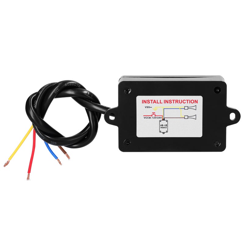 Car Horn Controller Electric Horn Speaker Sound Control Unit with 10 Sound Effects Switching 12-24V for Car Truck Marine Boat - Image 4
