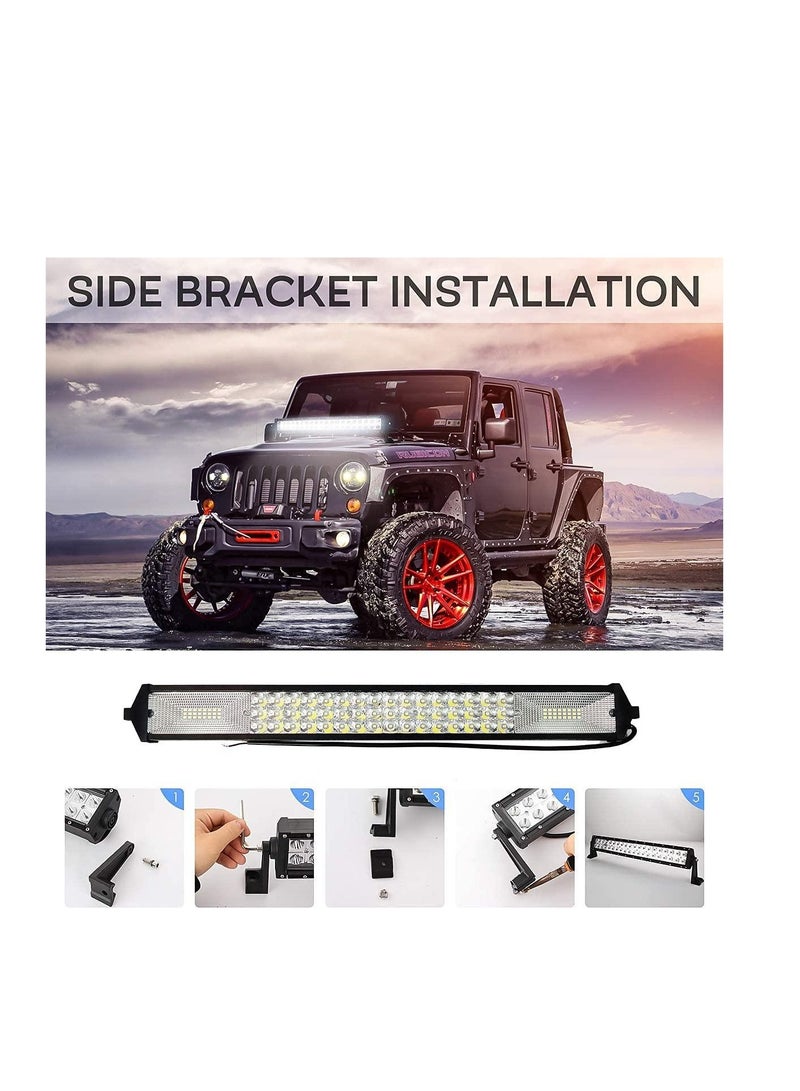 Light Bar 55cm 54 LED Large 54 LED Small 6000K 120W 13200 Lemon 10-30V - Image 3