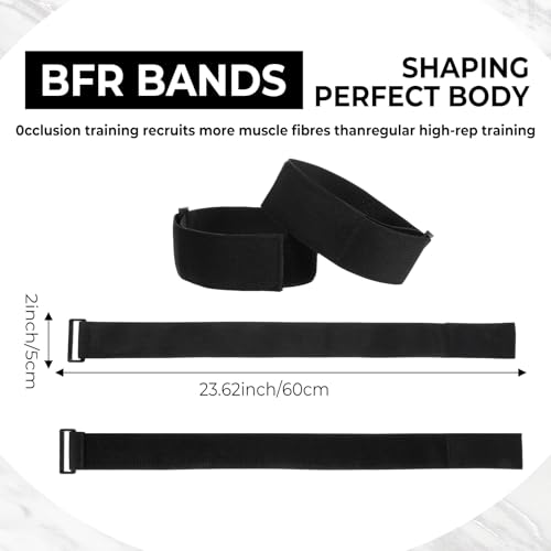 Hpmjz BFR Occlusion Bands for Women Glutes Blood Flow Restriction Bands Best Fabric Resistance Band Adjustable Bundle Booty Band for Exercising Legs Butt Hip Building Workouts Squat Butt Thigh Fitness - Image 2