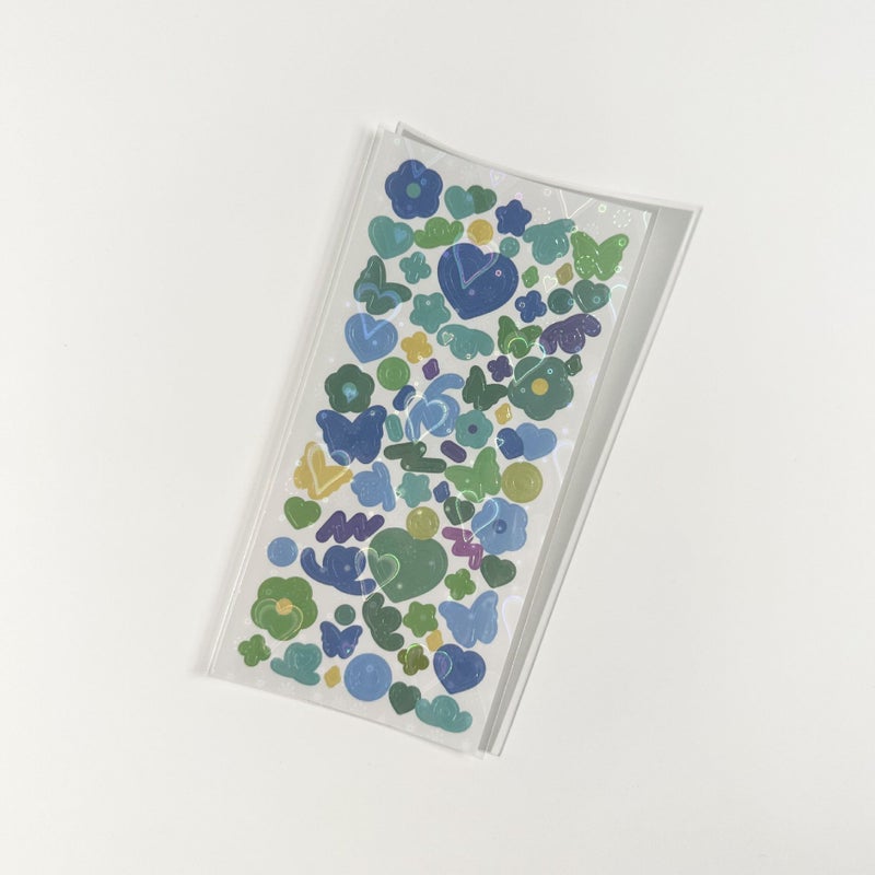 South Korea The Same Butterfly Flower Love Stickers Laser Sparkling Diy Decorative Stickers - Image 5