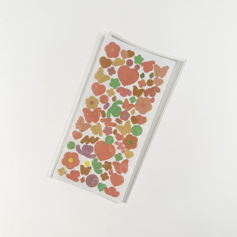 South Korea The Same Butterfly Flower Love Stickers Laser Sparkling Diy Decorative Stickers - Image 1