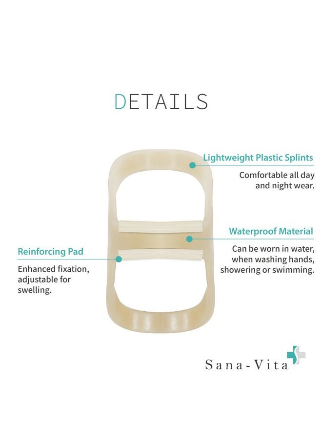 Sana-Vita 3-Point Finger Splint Support and Protection for Arthritis, Trigger Finger or Thumb, and Other Finger Conditions 3 Pack,Size 6,7,8 - Image 3