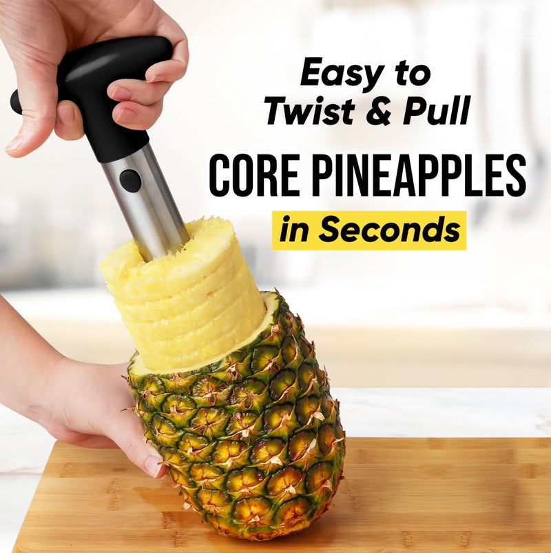 Zulay Kitchen Pineapple Corer and Slicer with Triple Reinforced Stainless Steel with Thicker Blade - Easy-to-Use Pineapple Corer & Pineapple Cutter - Pineapple Slicer and Corer Tool for Easy Core Removal by Zulay - Image 5