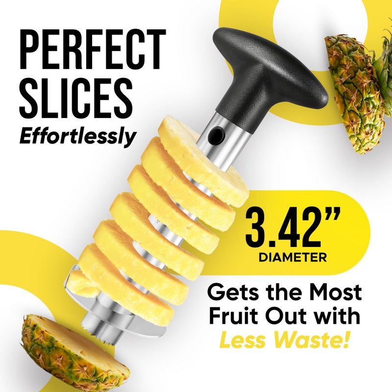 Zulay Kitchen Pineapple Corer and Slicer with Triple Reinforced Stainless Steel with Thicker Blade - Easy-to-Use Pineapple Corer & Pineapple Cutter - Pineapple Slicer and Corer Tool for Easy Core Removal by Zulay - Image 4