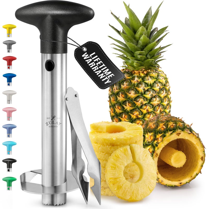 Zulay Kitchen Pineapple Corer and Slicer with Triple Reinforced Stainless Steel with Thicker Blade - Easy-to-Use Pineapple Corer & Pineapple Cutter - Pineapple Slicer and Corer Tool for Easy Core Removal by Zulay - Image 1