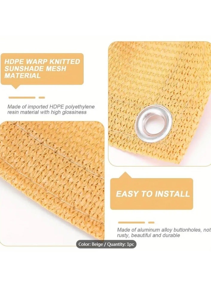 LINGWEI Excefore Balcony Screen Privacy Fence Cover 90 x 500 cm Sand Fence Netting Mesh Shade Cloth Fabric UV Protection for Apartment Balcony Railing Porch Outdoor Included Cable Ties Rope - Image 4