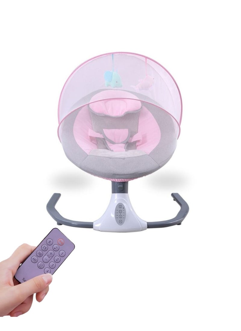 Moms Magic Baby Rocking Chair – Bluetooth Music, Remote-Controlled Auto Swing, 4-Gear Electric Rocking, Comfortable Waist Protection, USB Port  - Image 3