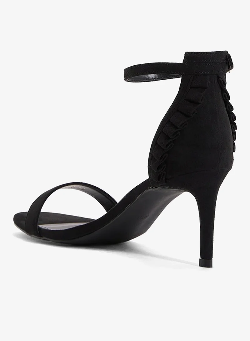 ELLA Black Double Strap Heeled Sandal for Women | Best Price UAE