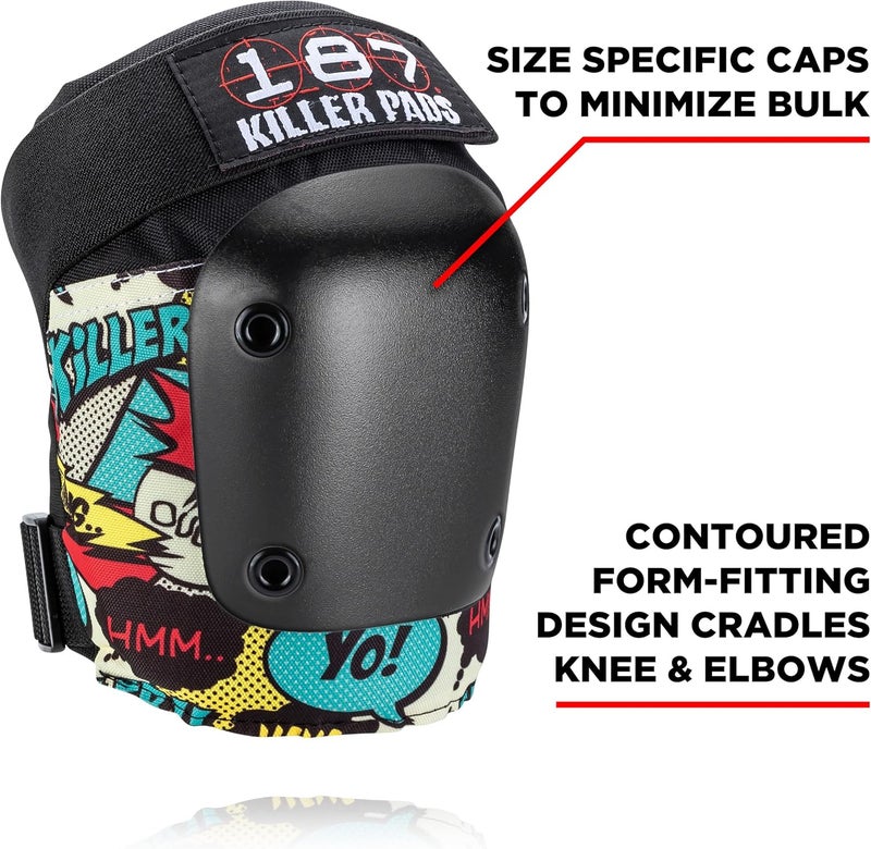 187 Killer Pads Knee Pads and Elbow Pads Combo Pack for Skateboarding - Image 2
